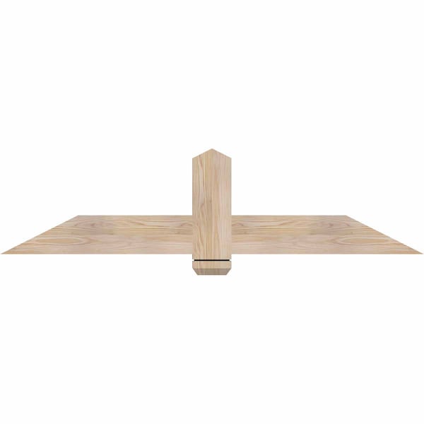 Ekena Millwork Eugene Smooth Timber Gable Bracket, Douglas Fir, 60"W x 15"H x 1 1/2"D x 5 1/2"F, 6/12 Pitch GBW060X15X0206EUG00SDF - main